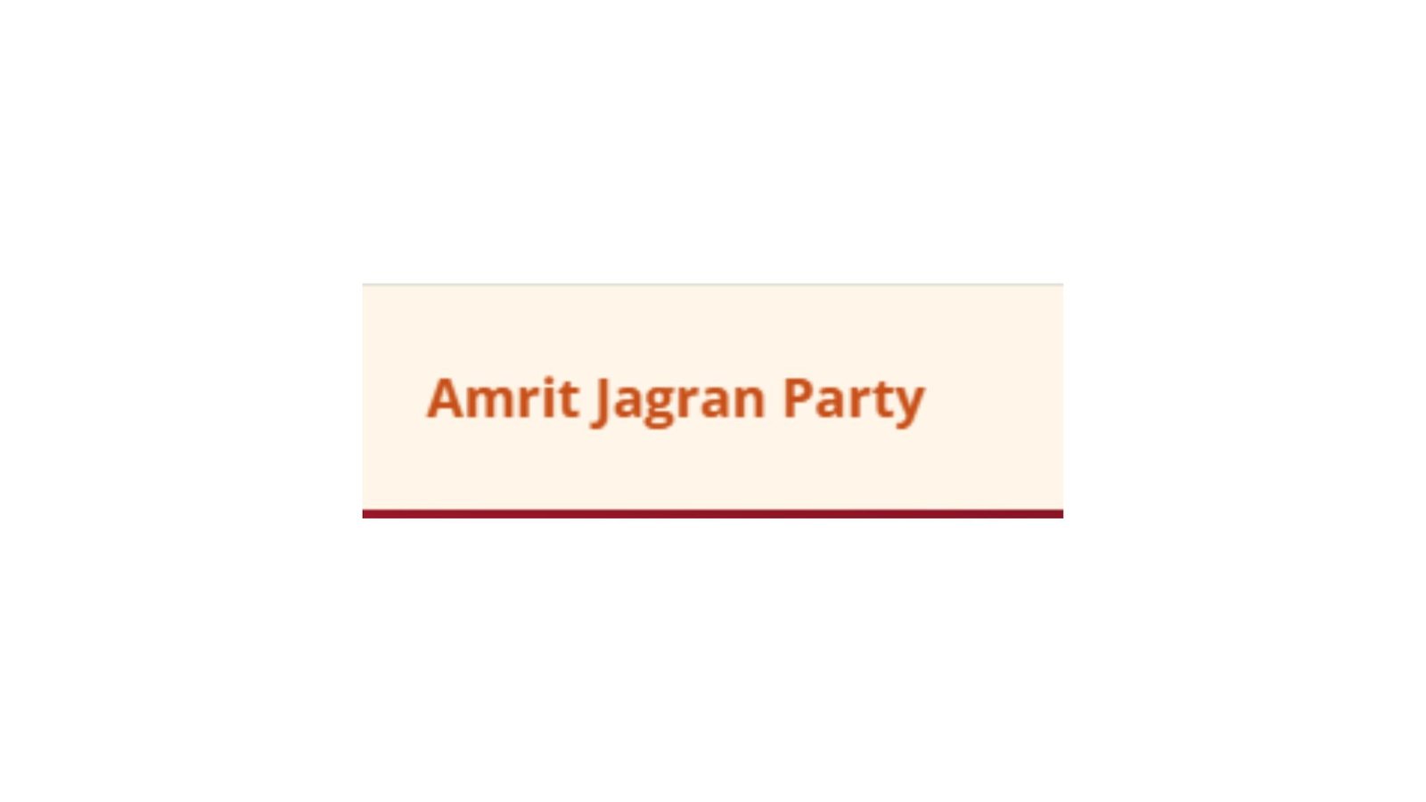 Amrit Jagran Party